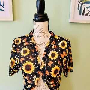 Sunflower Print Women's Top